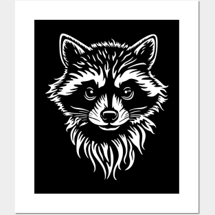 Raccoon Head Posters and Art